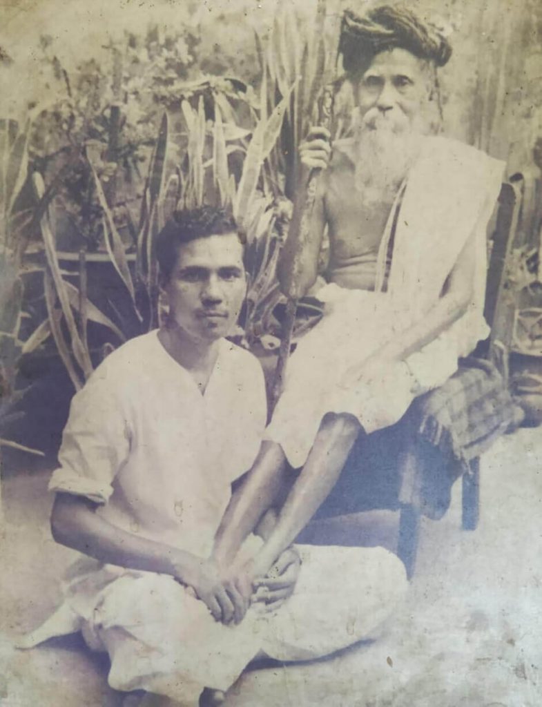 Subhash Chandra Mukherjee with his Gurudev Sitaram